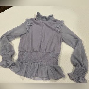 Purple mock neck top